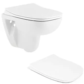 Seramiksan Petite Kanalsız Rim-Out Asma Klozet + Yavaş Kapanır Kapak + Creavit Gömme Rezervuar thumbnail 2