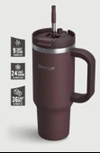 Stevig ST-238 2 Moods Tuck-In Tumbler Sızdırmaz Çelik Termos 900ML Chocolate Plum - 1
