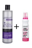 Biotin Caffeine Şampuan 350 Ml + Bukleli Saçlar Için Elektriklenmeyen Saç Bakım Köpüğü 150ml - 1