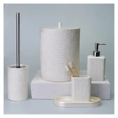 Selim Dekor Linen Banyo Seti İnci thumbnail 1