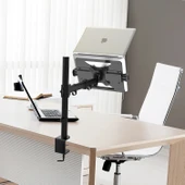 EXVEGA Ayarlanabilir Alüminyum Laptop Standı Vesa Bağlantılı Monitör Kolu Uyumlu EX789 - 2