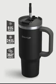 Stevig ST-236 2 Moods Tuck-In Tumbler Sızdırmaz Çelik Termos 900ML Black - 1