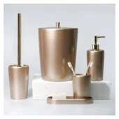 Selim Dekor Conical Banyo Seti Vizon thumbnail 1