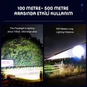 Şarj Edilebilir El Feneri - Wison - 2000 Lümen - 20 Watt - Fosforlu Kasa thumbnail 6