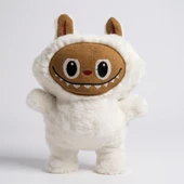 plentiful Labubu 35 cm Peluş Oyuncak , El Yapımı , Kahve - 3