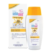 Sebamed Baby Sun Losyon SPF 50 150 ML Çocuklar için Güneş Losyonu - Diş Beyazlatıcı Köpük Hediye thumbnail 1