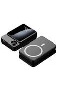 Magsafe Powerbank 10.000 mAh 22.5 Watt Hızlı Şarj Göstergeli Kablosuz Taşınabilir Şarj thumbnail 2