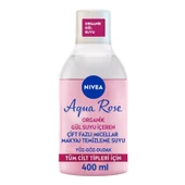 Nivea AquaRose Micellair Gül Suyu İçeren Çift Fazlı Makyaj Temizleme Suyu 400ml - Diş Beyazlatıcı Köpük Hediye thumbnail 1
