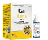 Orzax Ocean Vitamin D3 400 IU Sprey 20ml - Diş Beyazlatıcı Köpük Hediye - 1