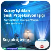 RGB Işık Efektli Ufo Tasarım Yıldızlı Gece Projektör Lamba  Bluetooth Hoparlörlü thumbnail 4