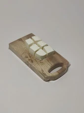 Mini Kesme Panosu Ahşap Peynir Sunumluk Kesme Tahtası 9*18*2 cm - 3