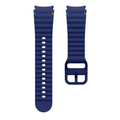 Samsung Galaxy Watch 7 40mm-44mm İle Uyumlu Metal Tokalı Dalgalı Spor Silikon Kordon  Lacivert - 5