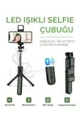 Led Işıklı Selfie Çubuğu Bluetooth Kumandalı Kablosuz Tripot Selfie Monopod Selfie Stick thumbnail 1