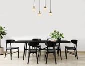 AVONNI AV-60273-4Y-BSY Siyah Boyalı Avize E27 Metal Cam 80x15cm - 4