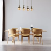 AVONNI AV-60161-4EY Eskitme Kaplama Avize E27 Metal Cam 70x13cm thumbnail 3