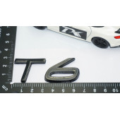 DK Tuning T6 Siyah ABS 3M 3D Bagaj Yazı Logo Volvo İle Uyumlu - 4