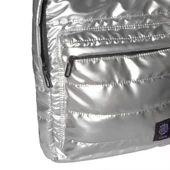 Biggdesign Moods Up Calm Kapitone Sırt Çantası Su Geçirmez Hafif Okul ve Laptop Çantası Gümüş Renk thumbnail 5