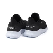 Erkek Siyah Beyaz Sneaker Spor Ayakkabı Rahat Hafif Günlük thumbnail 4