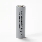 1CR 18650 Gri Şarjlı Batarya Pil 3.7V 2000 mAh Li-Ion Uzun Ömürlü Yüksek Kapasite Şarj Edilir thumbnail 1