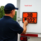 (1 Adet) Metal 40x30 cm Levha 2'si 1 Arada 30-1202 33-1203 Tehlikeli Madde Değiştirilebilir Rakamlı thumbnail 4