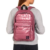 Biggdesign Moods Up Loved Kapitone Sırt Çantası Su Geçirmez Hafif Okul ve Laptop Çantası Pembe thumbnail 9