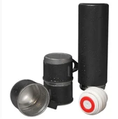 Hytech HY-TM11 Mat Siyah 500ML Iç 304 Dış 201 3’lü Paslanmaz Çelik Termos Kupa-Bardak Seti - 1