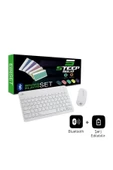 Steep Solid Magic Beyaz Şarjlı Bluetooth Klavye Mouse Set - 1