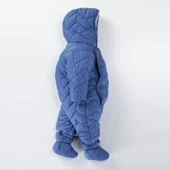 Kapitone İçi Kürklü Peluş Çıtçıtlı Kışlık Kapüşonlu Çocuk Erkek Bebek Astronot Tulum Kozmonot Mont - 10