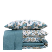 Kobyen Çift Kişilik Edna İndigo Nevresim Takımı - 3