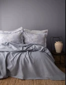 Tek Kişilik Tanya İndigo Nevresimli Bambu Pike Takımı - 1