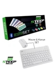 Steep Solid Magic Beyaz Şarjlı Bluetooth Klavye Mouse Set - 4