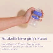 Lansino Natural Wave Silikon Uçlu Biberon , Şeffaf , Orta Akış , 240 ml thumbnail 3