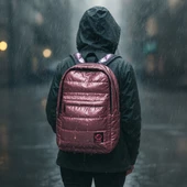 Biggdesign Moods Up Loved Kapitone Sırt Çantası Su Geçirmez Hafif Okul ve Laptop Çantası Pembe thumbnail 7