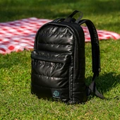 Biggdesign Moods Up Relaxed Kapitone Sırt Çantası Su Geçirmez Kumaşlı Okul ve Laptop Çantası Siyah thumbnail 8