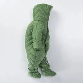 Kapitone İçi Kürklü Peluş Çıtçıtlı Kışlık Kapüşonlu Çocuk Erkek Bebek Astronot Tulum Kozmonot Mont - 11