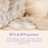 Lansino Natural Wave Silikon Uçlu Biberon , Şeffaf , Orta Akış , 240 ml thumbnail 6