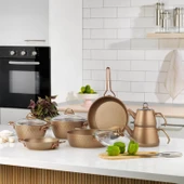 Schafer New Range Tencere Seti 11 Parça Bakır - 1