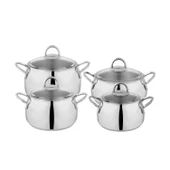 Schafer New Trendy Çelik Tencere Seti 8 Parça İnox - 2