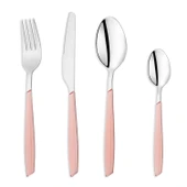 Schafer Mona 24 Parça 6 Kişilik Çatal Kaşık Bıçak Takımı Pembe - 2