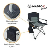 Madfox Journey Katlanır Kamp Sandalyesi Siyah/Gri - 3