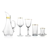 Schafer Alisa 49 Parça Cam Bardak Seti Gold - 2