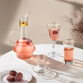 Schafer Alisa 49 Parça Cam Bardak Seti Gold - 1