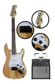 Midex RPH-320WD-50AMP Ahşap Renk Strat Kasa SSS 50W Amfili Elektro Gitar Seti thumbnail 3