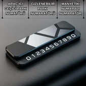Coofbe Premıum Fosforlu Gizlenebilir Alüminyum Araç Park Telefon Numaratörü Geçici Park Numaratör Plakalık - 8