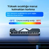 Coofbe Premıum Fosforlu Gizlenebilir Alüminyum Araç Park Telefon Numaratörü Geçici Park Numaratör Plakalık - 12