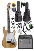 Midex RPH-320WD-50AMP Ahşap Renk Strat Kasa SSS 50W Amfili Elektro Gitar Seti thumbnail 1