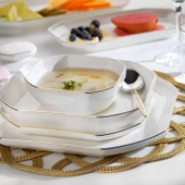 Schafer Graceful Bone 56 Parça 12 Kişilik Yemek Takımı Gold - 2