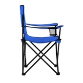 Katlanır Kamp Piknik Sandalyesi - Bardaklıklı - (DY.001) - Mavi - Taşıma Çantalı - 3
