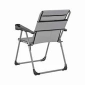 Katlanabilir Piknik ve Kamp Sandalyesi - Bardaklıklı - Rock - Kül Gri (A-14)- 140KG Taşıma - 2