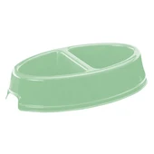 Çiftli Oval Kedi/Köpek Küçük Mama Kabı Yeşil - 1